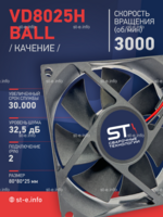 Вентилятор  VD8025H Ball (качения) 12V - st-e.info - Набережные Челны