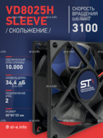 Вентилятор VD8025H sleeve (скольжение) 24V - st-e.info - Набережные Челны