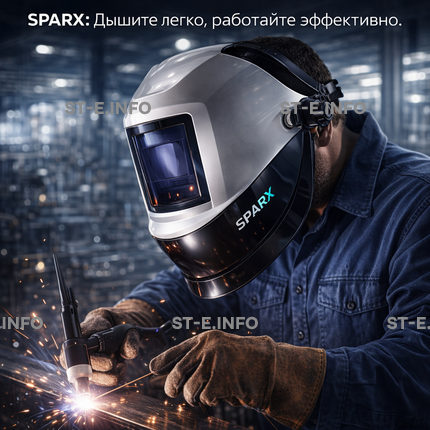 Маска сварщика Sparx с устройством подачи воздуха - st-e.info - Набережные Челны